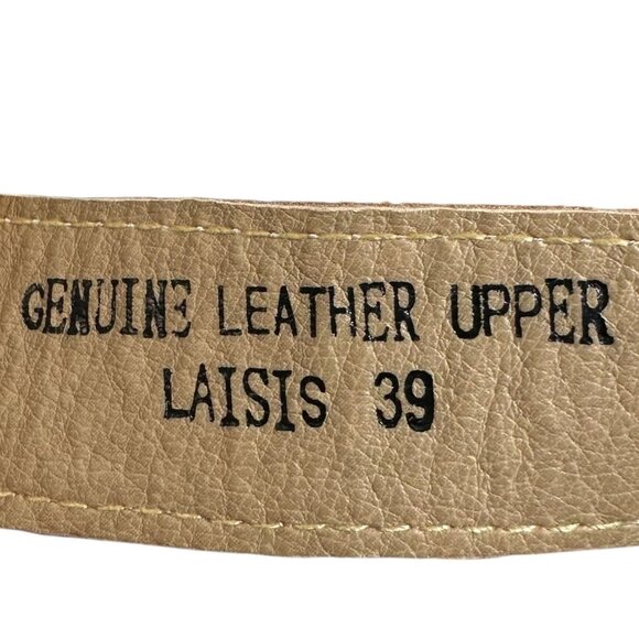 NEW L'Artiste Spring Step Laisis Red Leather Flower Accented Wedge Sandals 39 - Picture 10 of 10